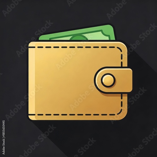 Finance Icon wallet Flat Fintech UI Illustration