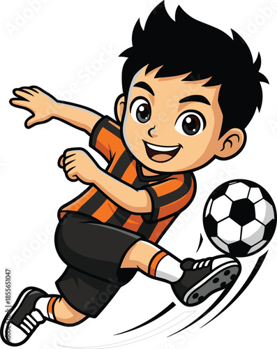 Collection of cartoon character illustrations featuring kids playing soccer, karate training, injured boy on crutches, potty training, and Valentine Cupid girl vector.