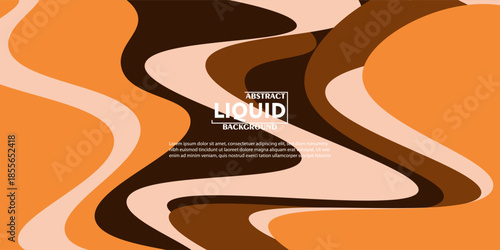 Abstract orange wave liquid banner background. Simple geometric pattern concept. Vector eps10