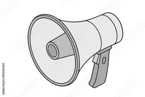 A minimalist megaphone a contemporary design that combines a powerful voice projection with a clean, modern aesthetic, ensuring your message resonates with impact and sophistication.