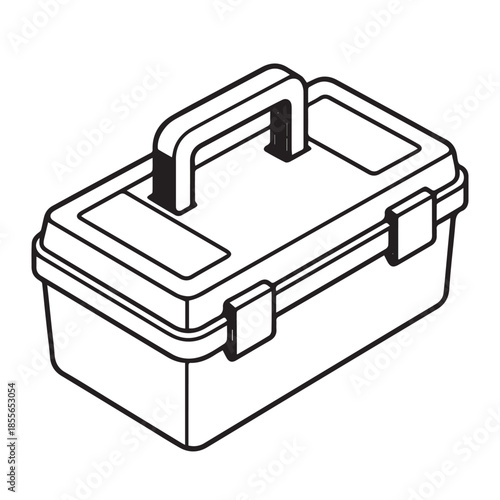 Secure your essential tools with this rugged hardcase vector. Designed to hold screwdrivers and wrenches, its flat design represents ultimate protection and organization for professional gear.