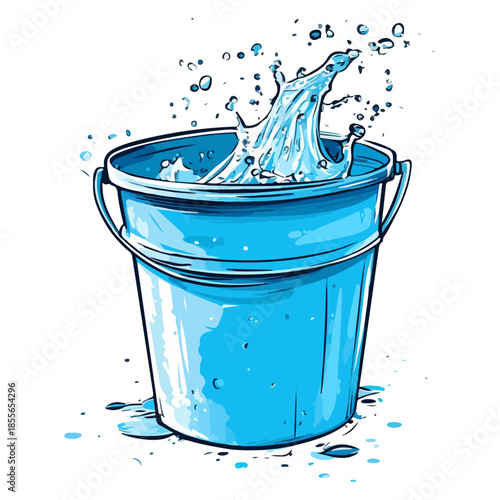 bucket, thailand, songkran festival, festival, vector, transparent background, isolated, container, object, water, tool, pail