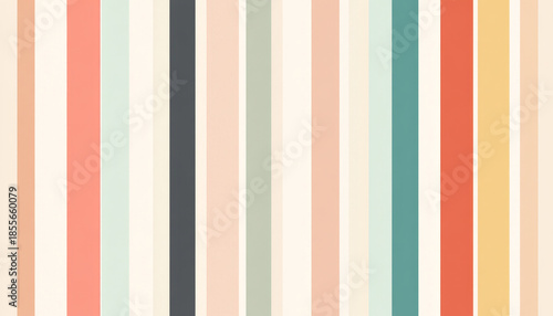Soft pastel vertical stripe pattern with alternating warm and cool tones creating calm and balanced design suitable for backgrounds and textiles