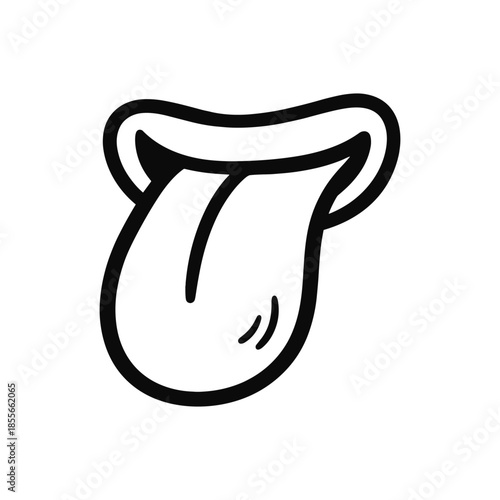 Outline icon of tongue sticking out