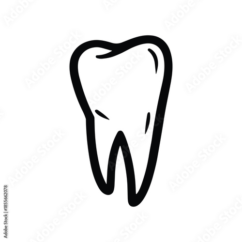 Outline illustration of a human tooth icon