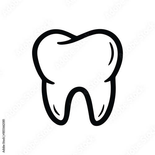 Outline illustration of a human tooth icon