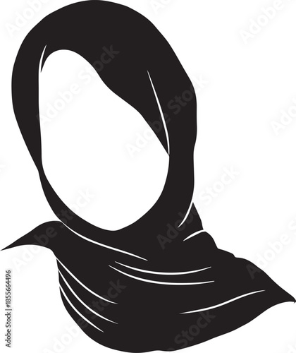 Illustration of a woman wearing a hijab, symbolizing modesty and cultural identity