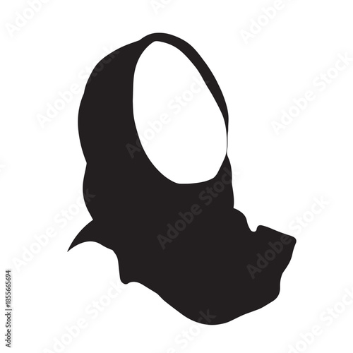 Black vector icon showing silhouettes of a fish, a dog, and a man in a simple logo style