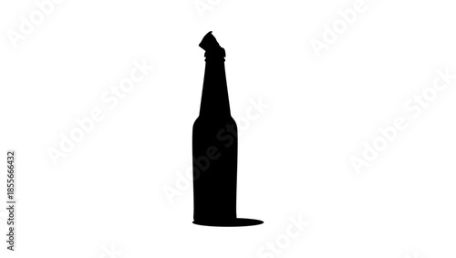 Monastic beer symbol, black isolated silhouette