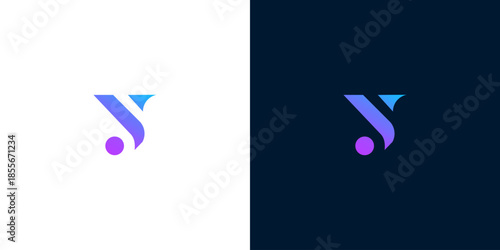 Modern Abstract Letter Y Logo Design Featuring Dynamic Gradient Colors, Embodying Innovation, Connectivity, and a Sleek Professional Branding Identity