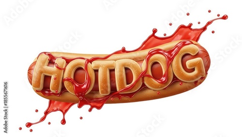 Hotdog Snack On White Background