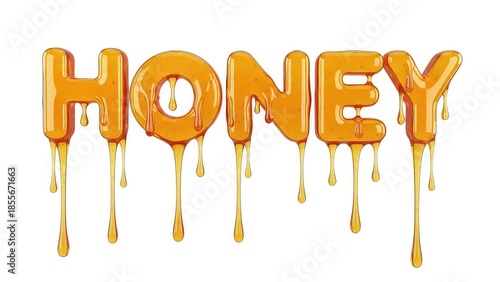 Pure Honey Isolated On White Background