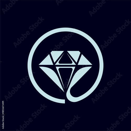 Graphic Design, Diamond Icon, Digital Artwork, Logo Creation, Minimalistic Style, Vector Art, Modern Concept