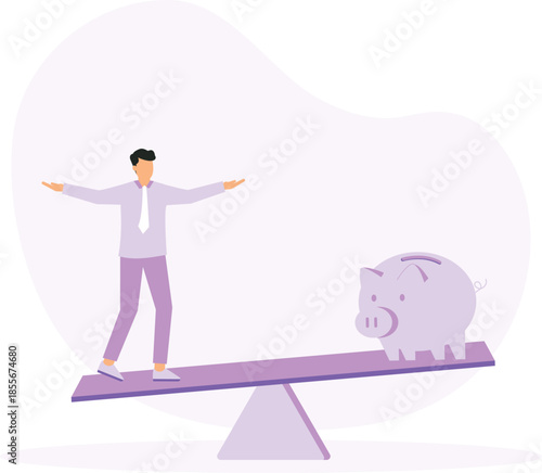 Financial discipline and saving money or investing strategy concept

