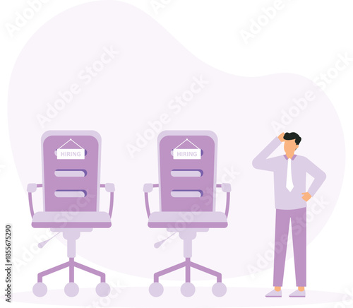 Candidate searching for job,career path or job promotion,ladder of work success concept
