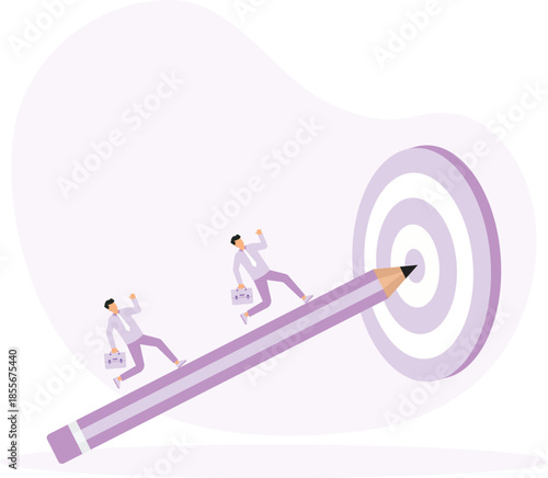 Creative challenge to reach goal and win business, idea and motivation to inspiration to achieve target concept
