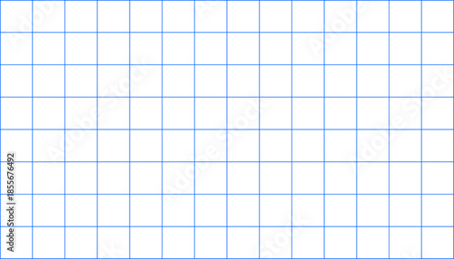 Square grid graph blue line on transparent background. 