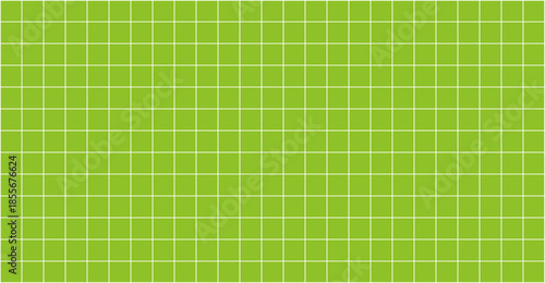 Square grid graph white line on green background. 