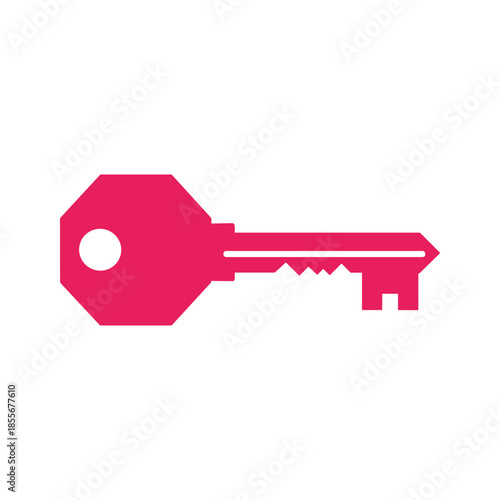 Pink Key Vector Illustration
