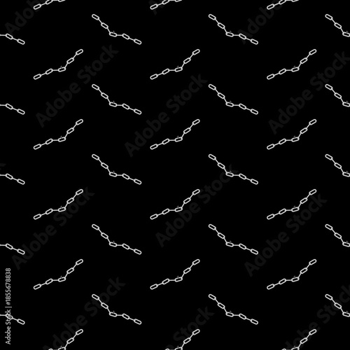 Broken chain seamless pattern isolated on black background