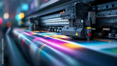 Wallpaper Mural High-quality digital printer producing vibrant prints in a modern printing studio Torontodigital.ca