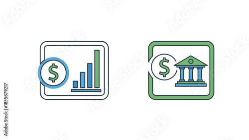 Financial symbols of money credit card and calculator on white background