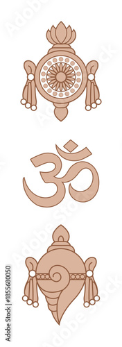 Shanku Chakra Namam || God balaji symbol and om || The Shanku Chakra Namam is a powerful Hindu symbol representing Lord Vishnu