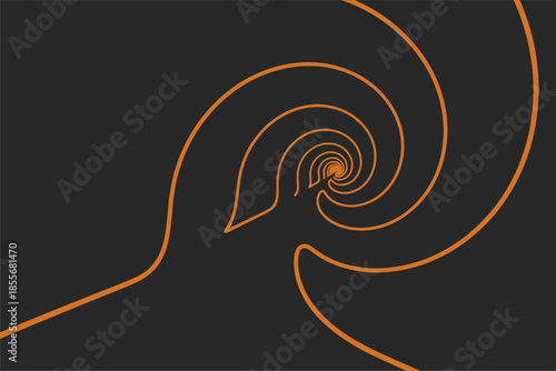 Dynamic Abstract Swirl Design, Graphic Art, Digital Artwork, Minimalist Style, Modern Environment, Digital Viewpoint, Conceptual Aesthetics