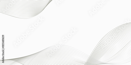 Abstract background vector illustration with blue lines, wave patterns, and digital light curves.