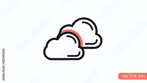 Cloud icon design weather graphic illustration isolated on white background