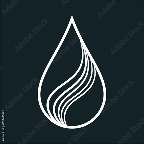 Abstract Water Drop Illustration for Graphic Design Inspiration