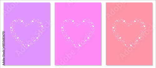 The heart shape conveys feelings. The sparkling glitter arranged in a heart shape looks like a constellation of stars in the sky, creating a soothing visual effect with its soft color tones.