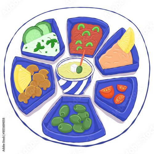 Griechische Dip Platte