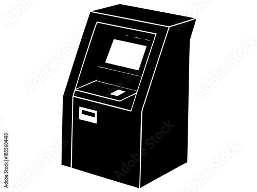 ATM machine silhouette vector