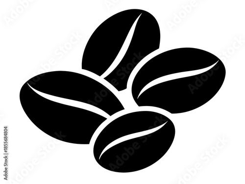 coffee Beans black silhouette vector,coffee Beans symbol