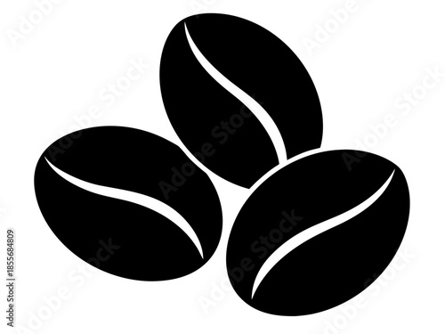 coffee Beans black silhouette vector,coffee Beans symbol
