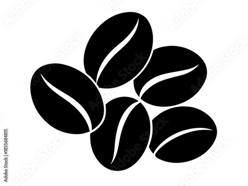 coffee Beans black silhouette vector,coffee Beans symbol