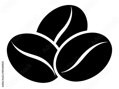 coffee Beans black silhouette vector,coffee Beans symbol