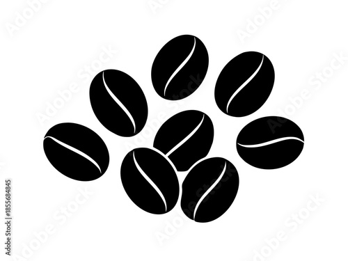 coffee Beans black silhouette vector,coffee Beans symbol