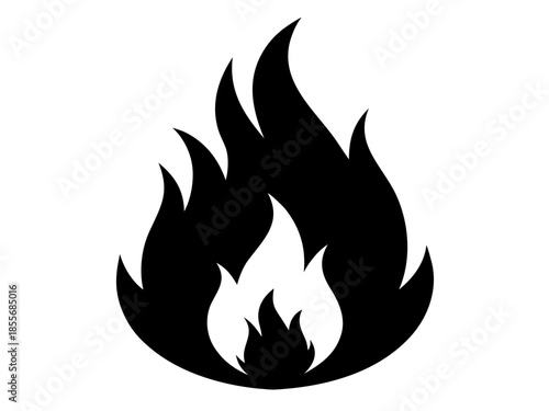flame fire black silhouette vector,flame fire  icon vector,symbol