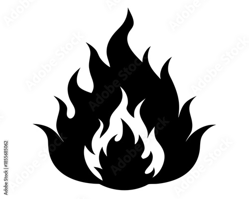 flame fire black silhouette vector,flame fire  icon vector,symbol