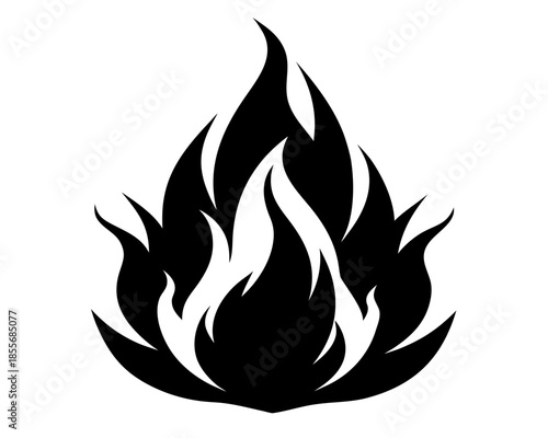 flame fire black silhouette vector,flame fire  icon vector,symbol