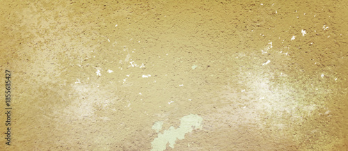 Shabby yellow concrete wall background. Vector realistic illustration of damaged clay wallpaper, rough sand texture with scratched surface, rustic interior or exterior design, old cement facade
