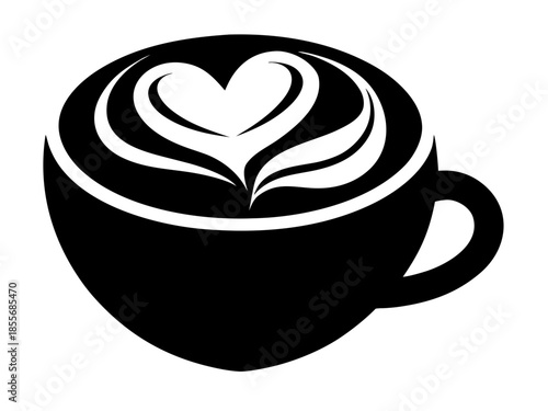 Coffee cup  Black silhouette vector,Coffee cup icon vector