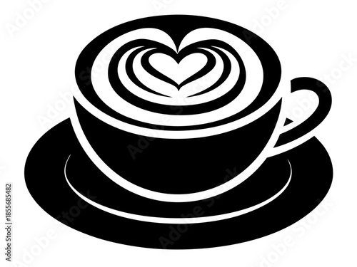 Coffee cup  Black silhouette vector,Coffee cup icon vector