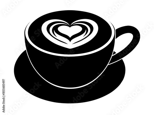 Coffee cup  Black silhouette vector,Coffee cup icon vector