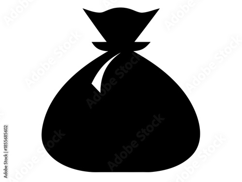 money bag black silhouette vector,Dollar money bag silhouette