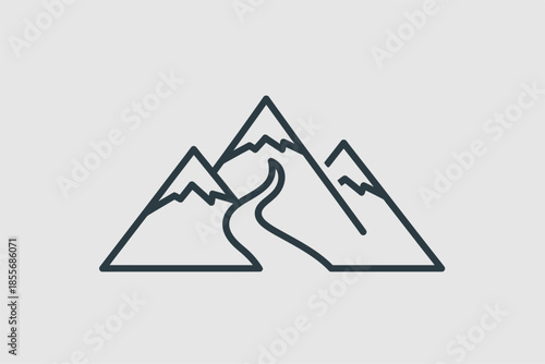 Scenic Landscape with a Winding River in Nature's Embrace