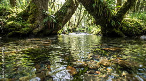 The tranquil waters of a st...