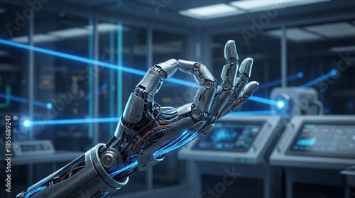 A robotic hand performs the...